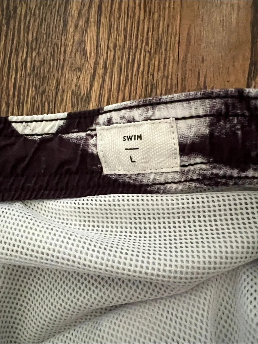 PacSun Black and White Barbados Surf Club Swim Shorts